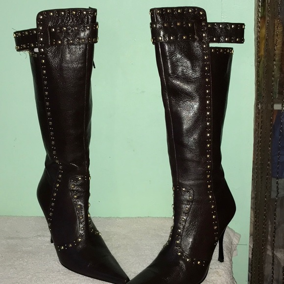 Choc brown genuine leather boots - Picture 2 of 2